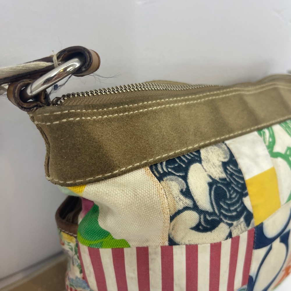 Coach Hampton LARGE Patchwork Crossbody Bag 10"x1… - image 9